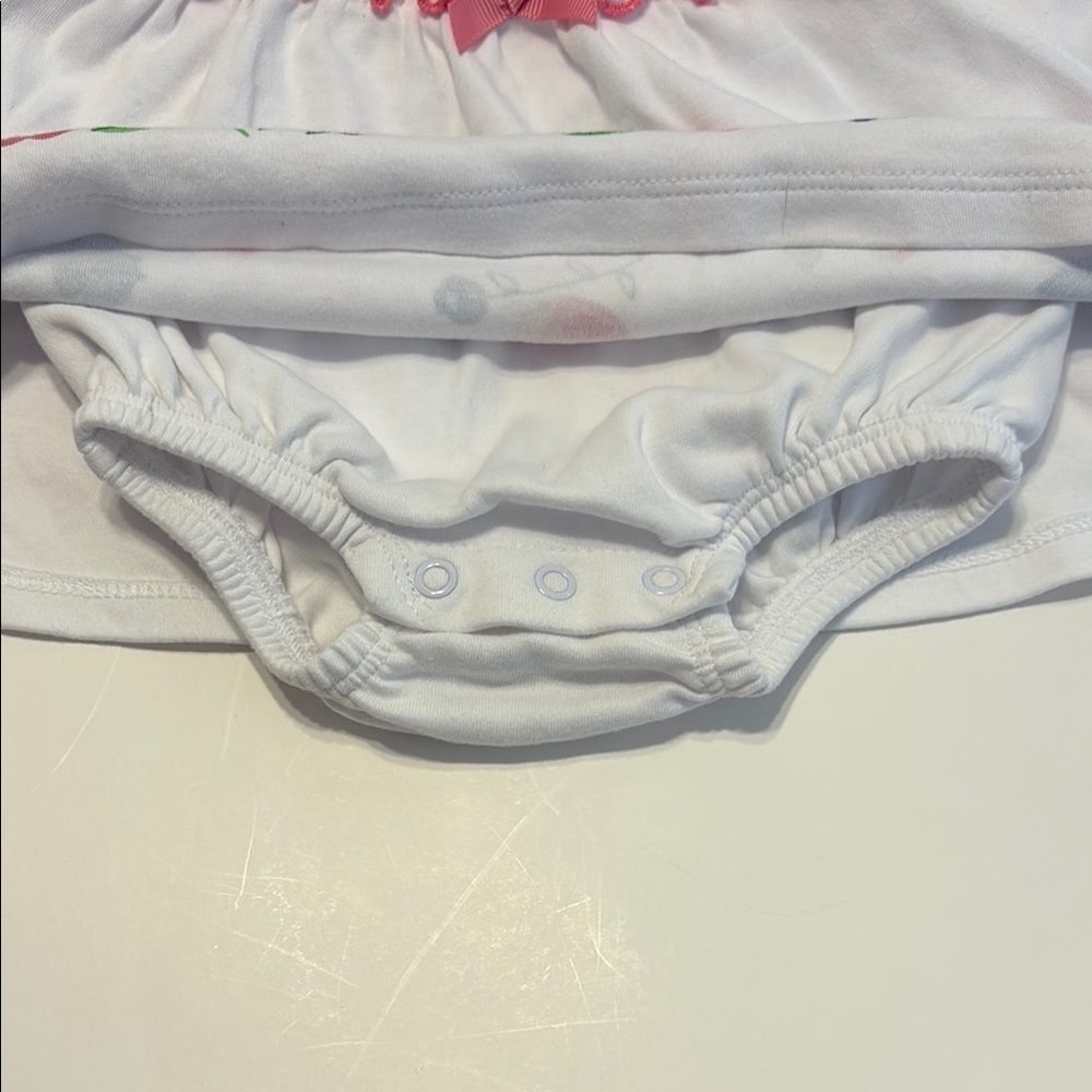 Absorba White Baby Dress with Pink Accents - Picture 5 of 6